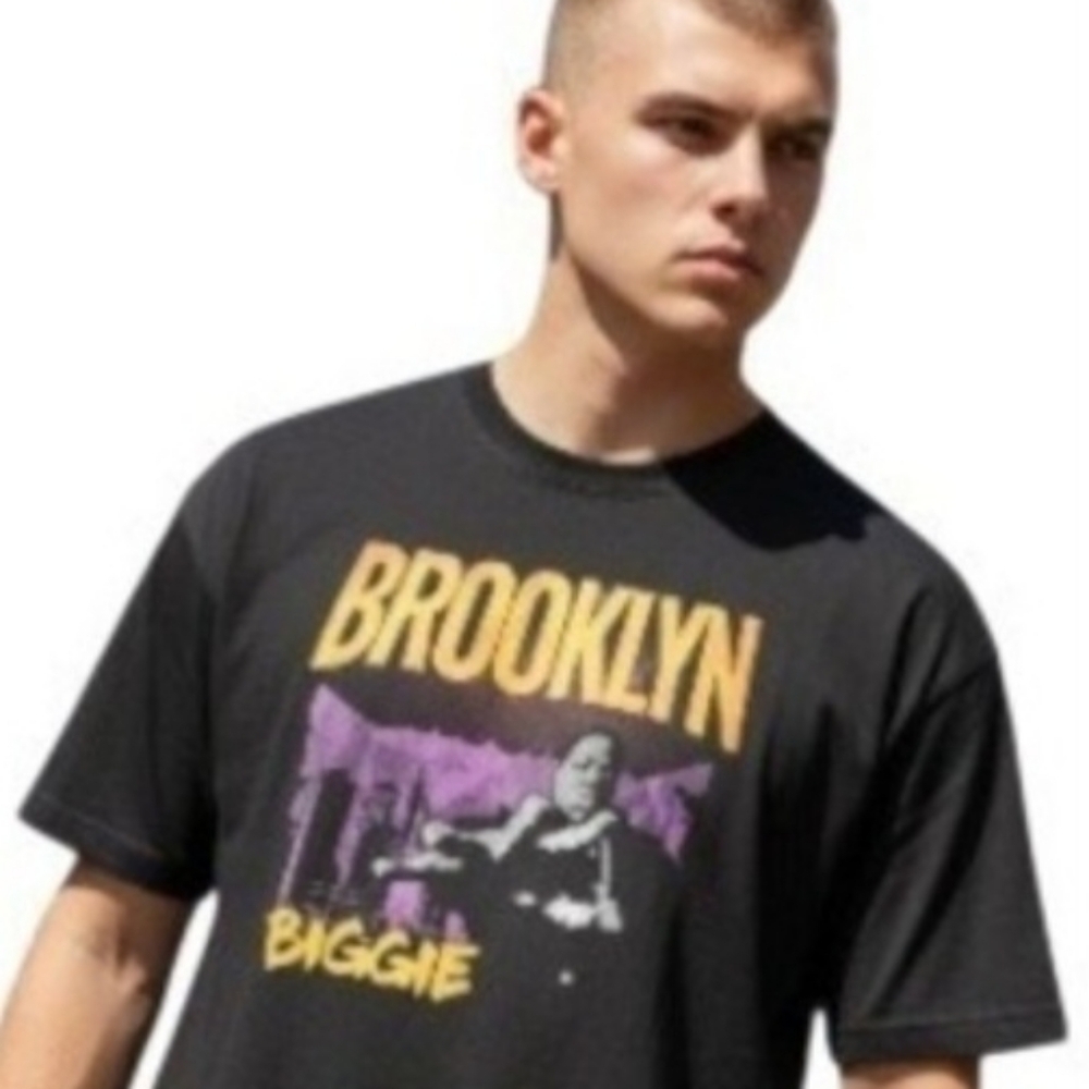 Notorious B.I.G. Biggie Smalls Brooklyn Graphic Tee Black 100% Cotton 3X Vintage